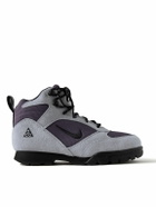 Nike - ACG Torre Mid Canvas and Suede Hiking Boots - Gray
