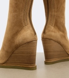 Aquazzura Saint Honoré suede knee-high boots