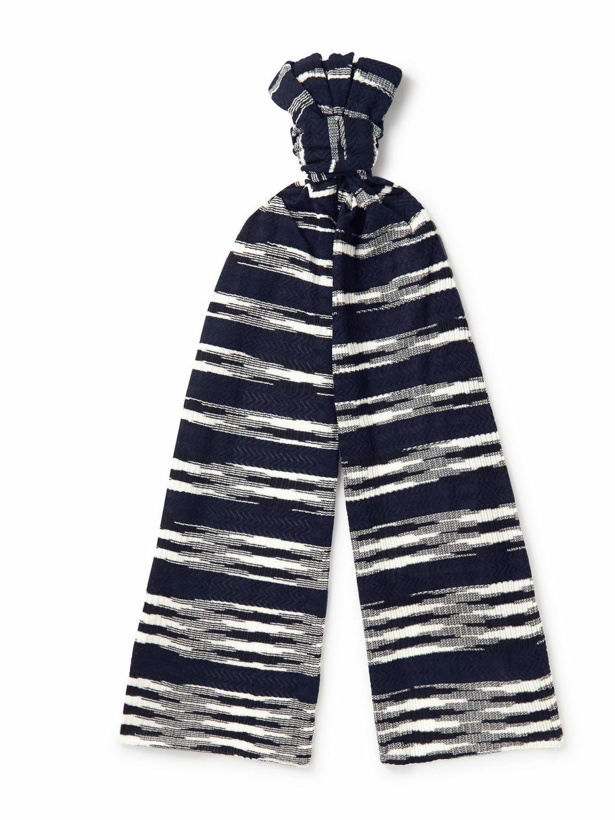 Photo: Missoni - Striped Space-Dyed Crochet-Knit Cotton Scarf