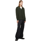 MM6 Maison Margiela Khaki Wool V-Neck Cardigan