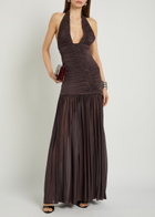 Christopher Esber Ruched Jersey Maxi Dress Dark Red