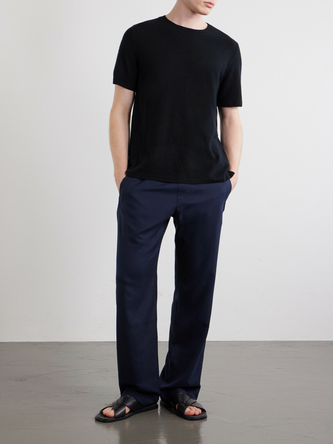 God's True Cashmere - Straight-Leg Cashmere Trousers - Blue