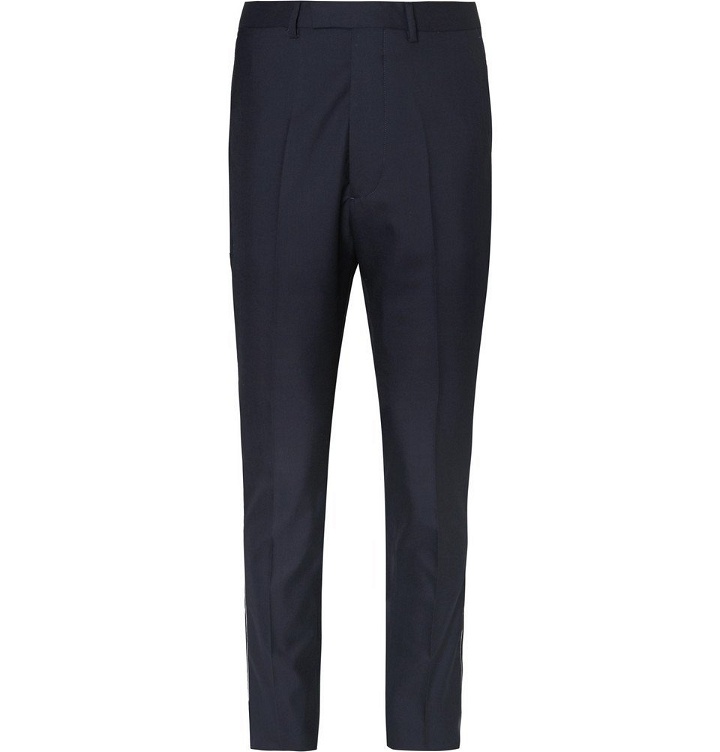 Photo: Officine Generale - Jacques Piped Wool Trousers - Men - Navy
