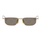Gucci Gold Fashion Show 60s Rectangular Sunglasses