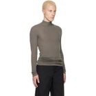 Rick Owens Gray Tower Ribbed Lupetto Sweater