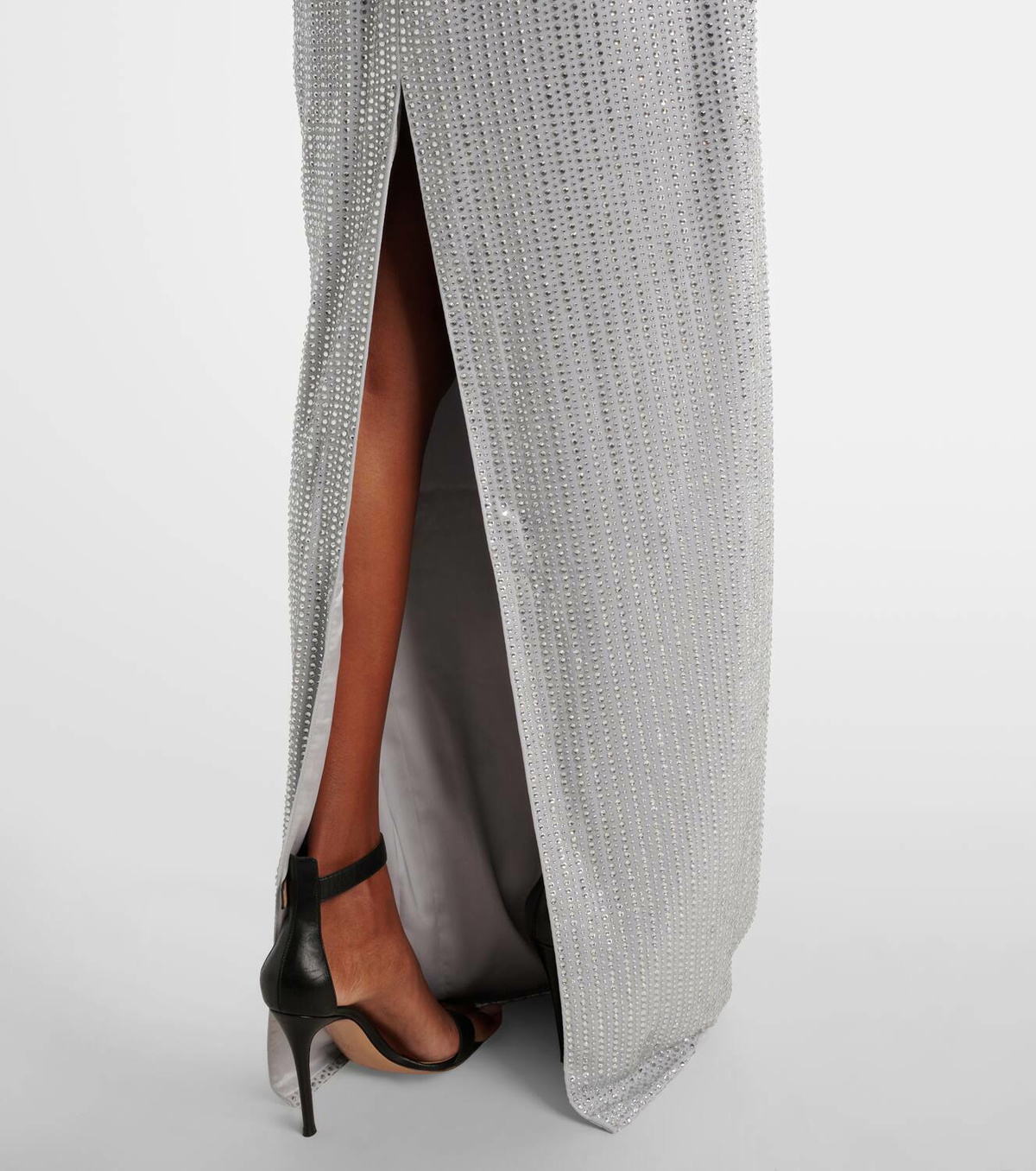 Rasario Crystal-embellished chiffon gown