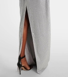 Rasario Crystal-embellished chiffon gown