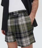 Acne Studios Face checked cotton shorts