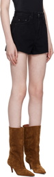 Ksubi Black Rise N Hi Authentik Denim Shorts