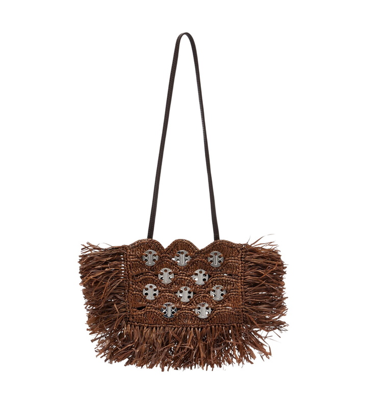 Photo: Rabanne Embellished raffia shoulder bag