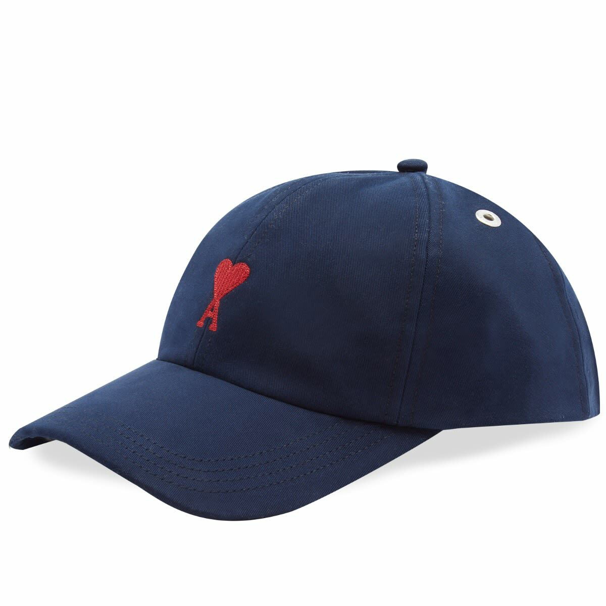 AMI Paris Men's Small A Canvas Cap in Night Blue AMI