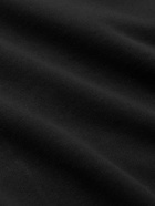 Stone Island - Garment-Dyed Logo-Appliquéd Cotton-Jersey Zip-Up Hoodie - Black