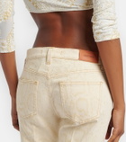 Roberto Cavalli Snake-print flared jeans