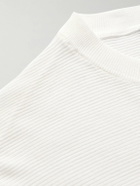 Eleventy - Slim-Fit Ribbed Cotton T-Shirt - White