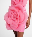 Leo Lin Floret floral-appliqué bustier dress