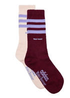 Adidas X Wales Bonner Cotton-blend Socks set of two Red