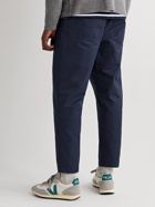 Alex Mill - Pleated Cotton-Blend Drawstring Trousers - Blue