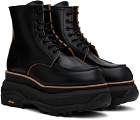sacai Black Leather Boots