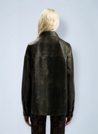 Palm Angels Curved Logo Coated Overshirt