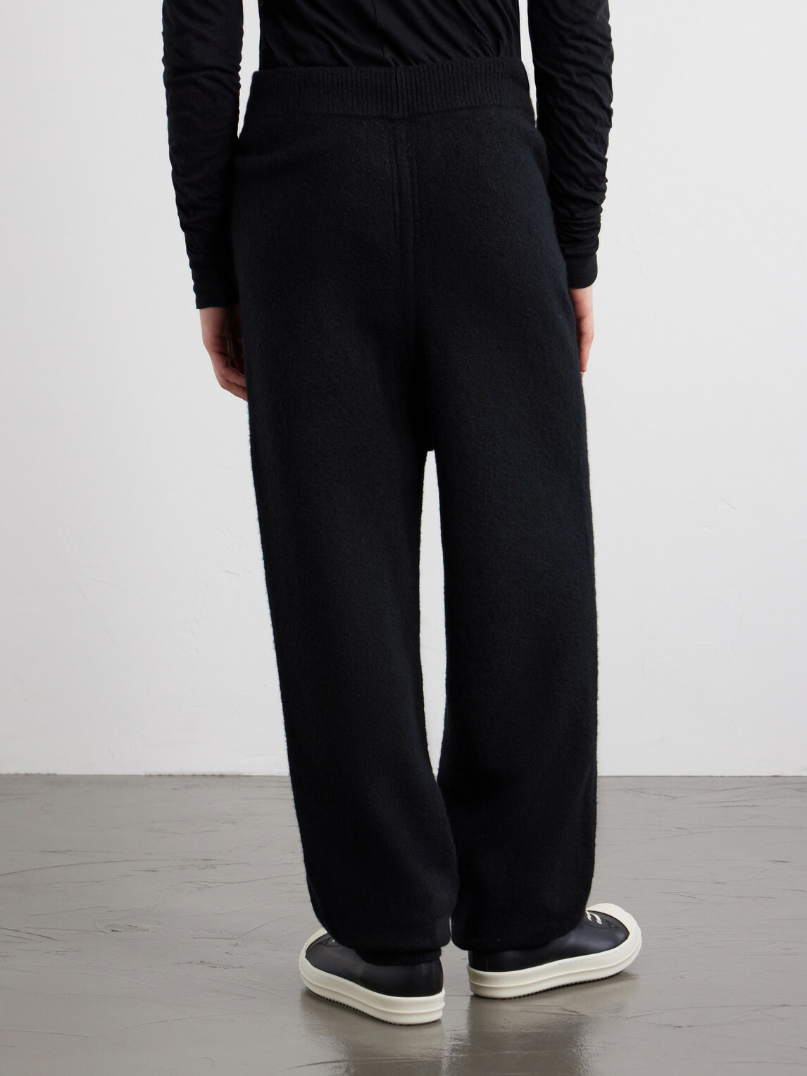 Rick Owens - Straight-Leg Knitted Cashmere-Blend Sweatpants - Black