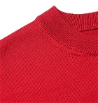 Balenciaga - Oversized Cotton-Blend Sweater - Men - Red