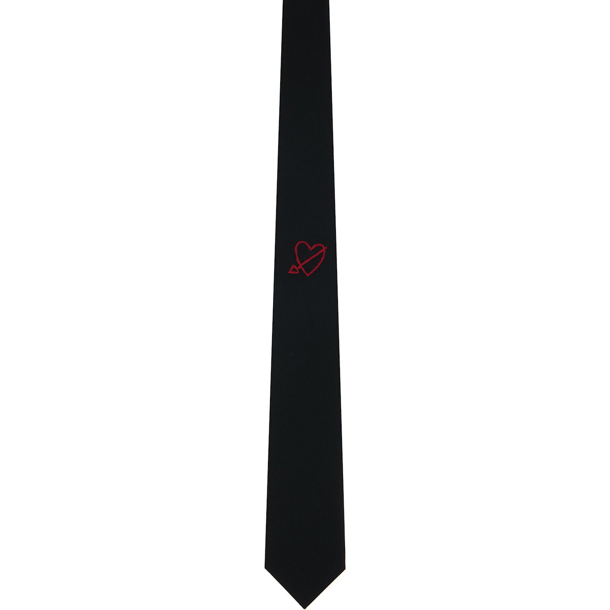 Ernest W. Baker Black Heart Embroidered Tie