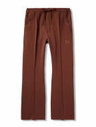 Needles - Straight-Leg Logo-Embroidered Jersey Track Pants - Brown
