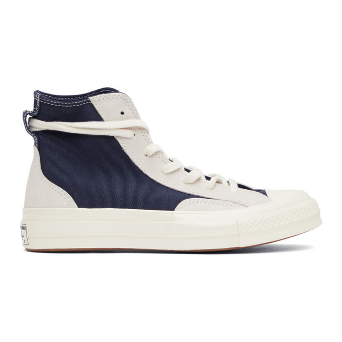 Photo: Converse Navy and Grey Final Club Chuck 70 High Sneakers