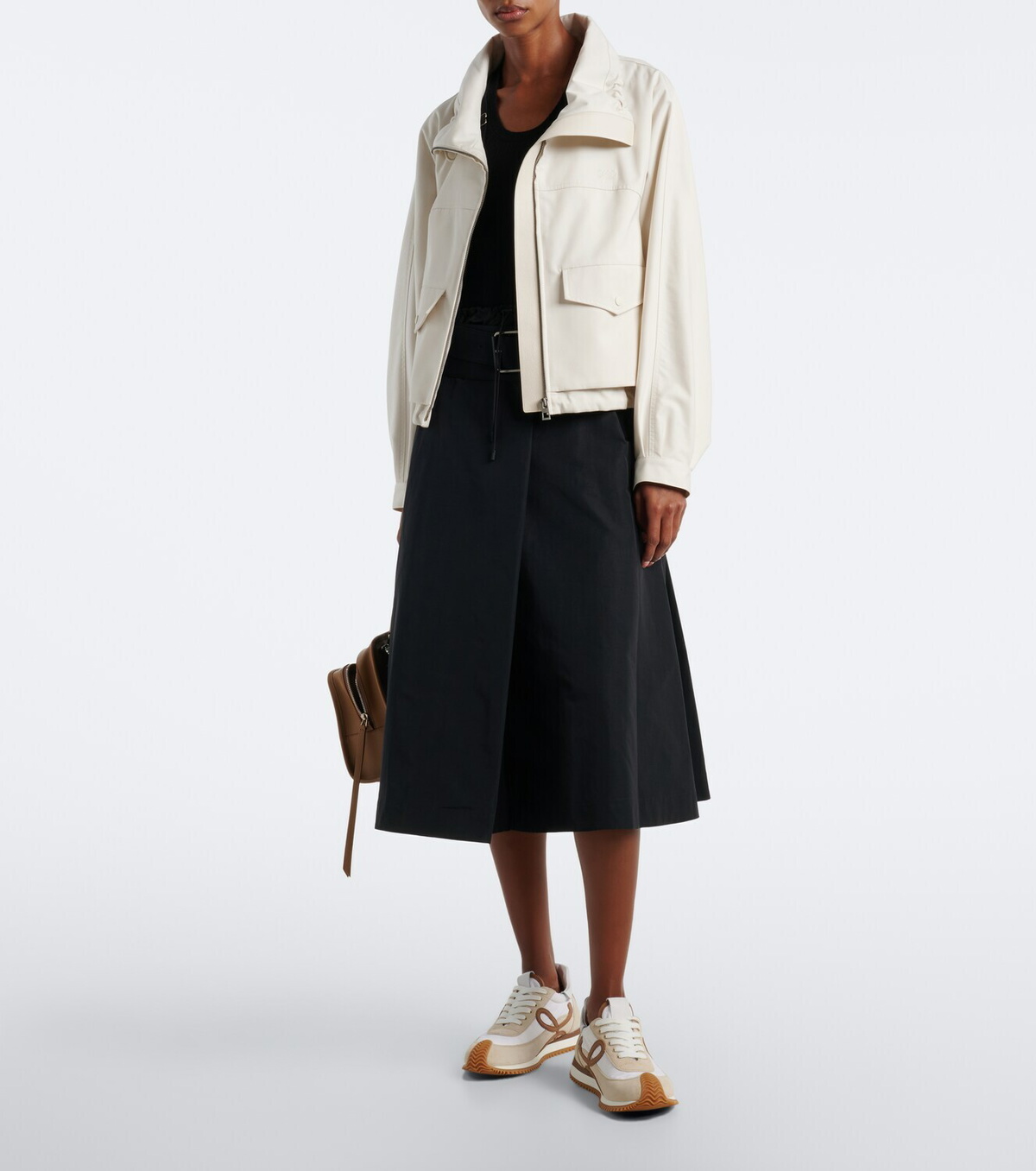 Loewe Flow Runner 2.0 suede-trimmed sneakers