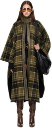 Chloé Green High-Neck Long Coat
