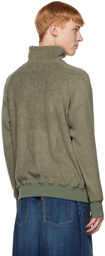 BEAMS PLUS Khaki Stand Collar Sweater