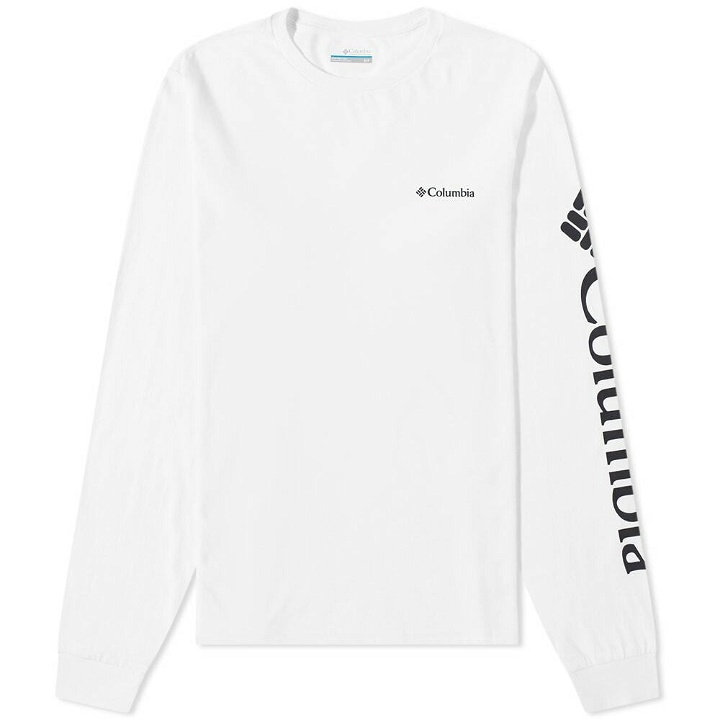 Photo: Columbia Men's Long Sleeve CSC Basic Logo T-Shirt in White