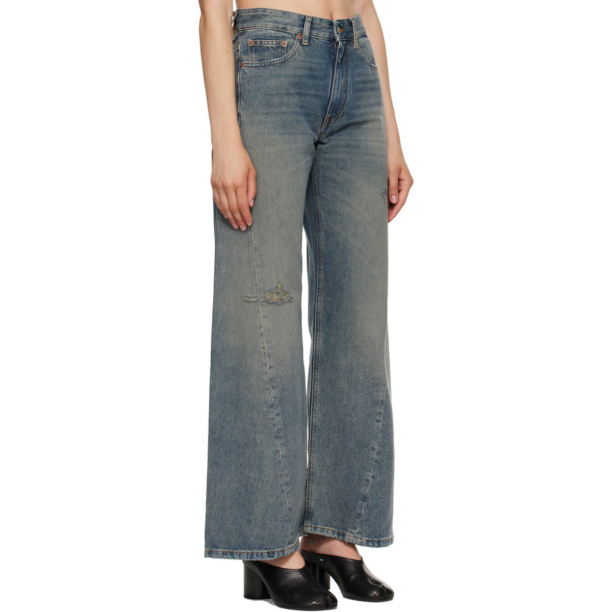MM6 Maison Margiela Navy Wide Denim Jeans
