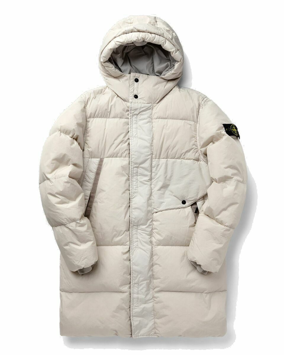 Photo: Stone Island Real Down Blouson Garment Dyed Crinkle Reps Recycled Nylon Brown - Mens - Down & Puffer Jackets