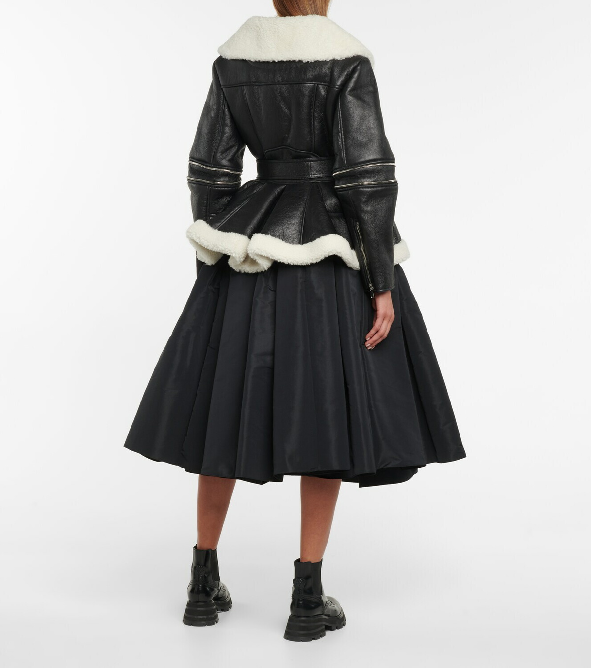 Alexander McQueen Shearing-lined leather jacket Alexander McQueen