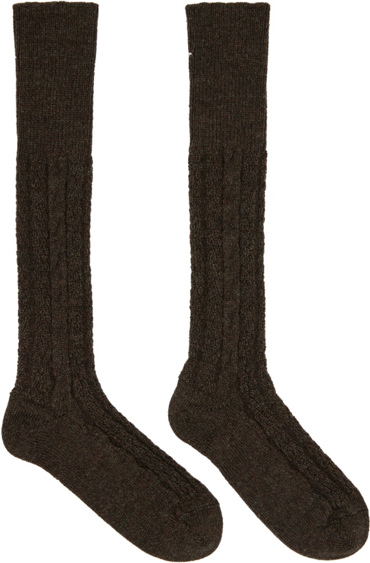Photo: Maison Margiela Brown Bootleg Socks