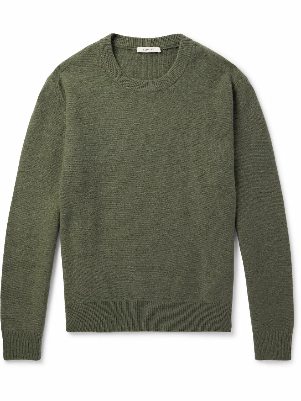 トップス lemaire wool pullover shirts LEMAIRE - Brushed-Wool Sweater - Green Lemaire