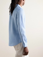 Club Monaco - Grandad-Collar Linen Shirt - Blue