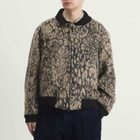 Engineered Garments Men's Leopard Jacquard LL Jacket in Brown
