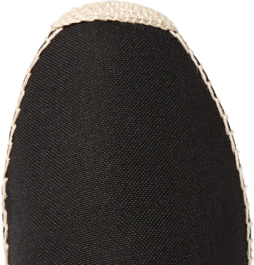 サンダル SAINT LAURENT Black Canvas Espadrilles Saint Laurent ESPADRILLES EMBROIDERED CANVAS BLACK