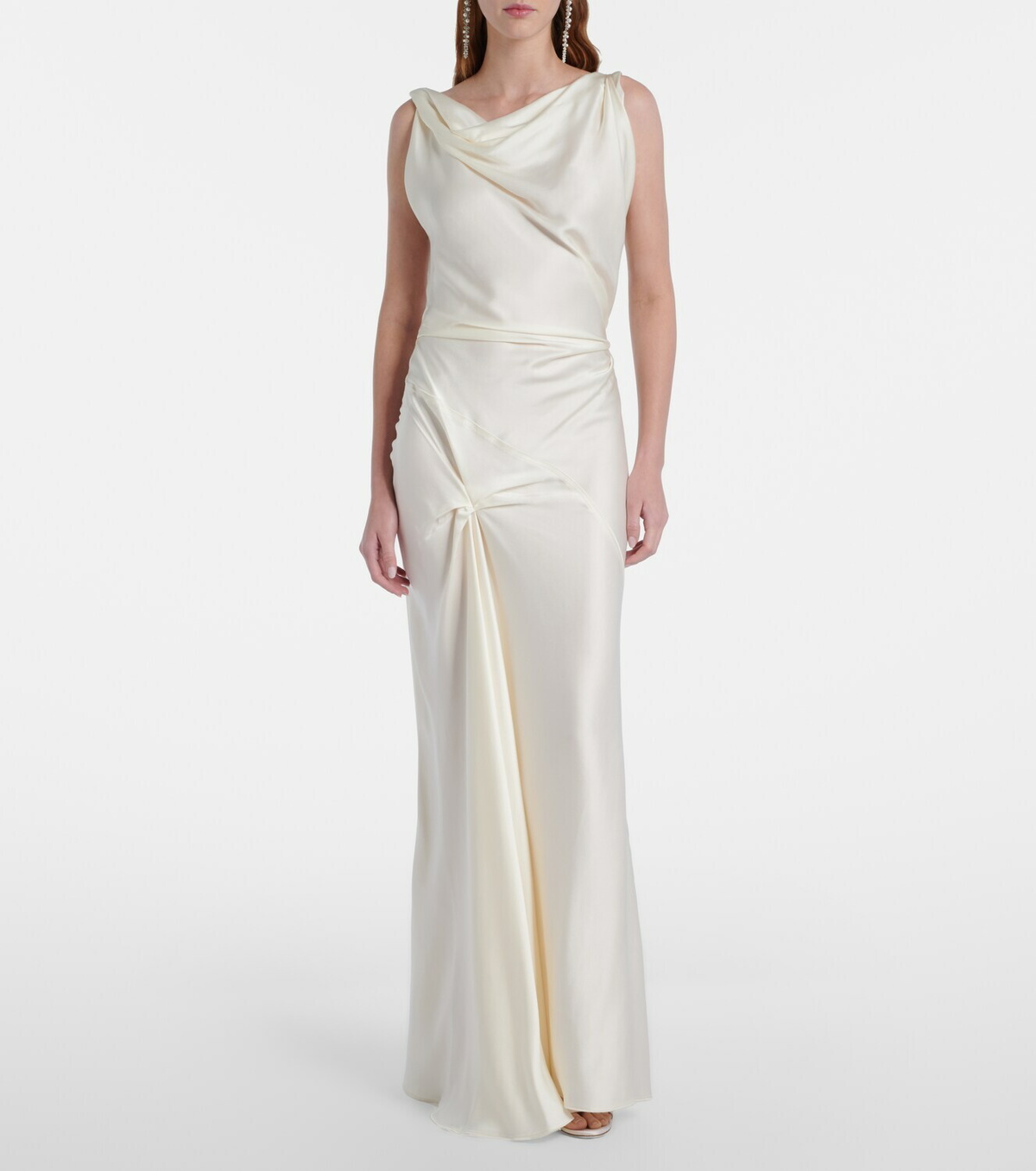 Victoria Beckham Posy draped crêpe satin gown