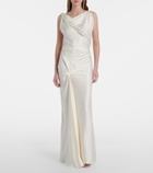Victoria Beckham Posy draped crêpe satin gown