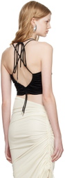 Atlein Black Ruched Tank Top