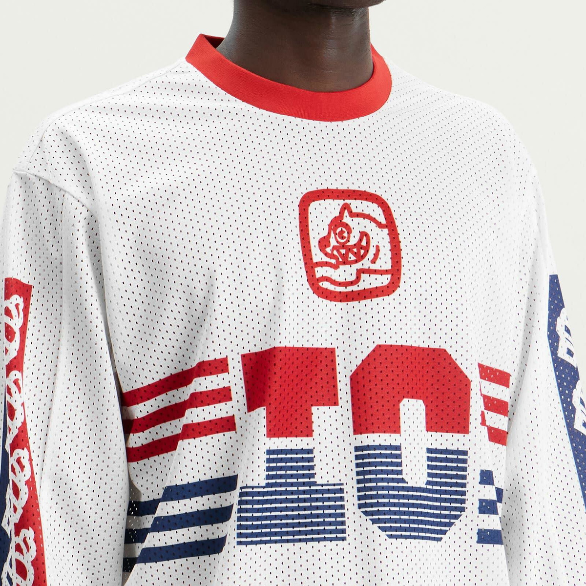 ICECREAM Men's Moto Ls Mesh Shirt in White