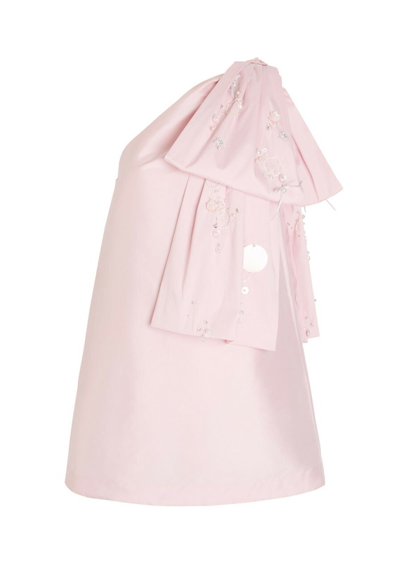 Photo: Bernadette Winnie Bow-embellished Taffeta Mini Dress Light Pink