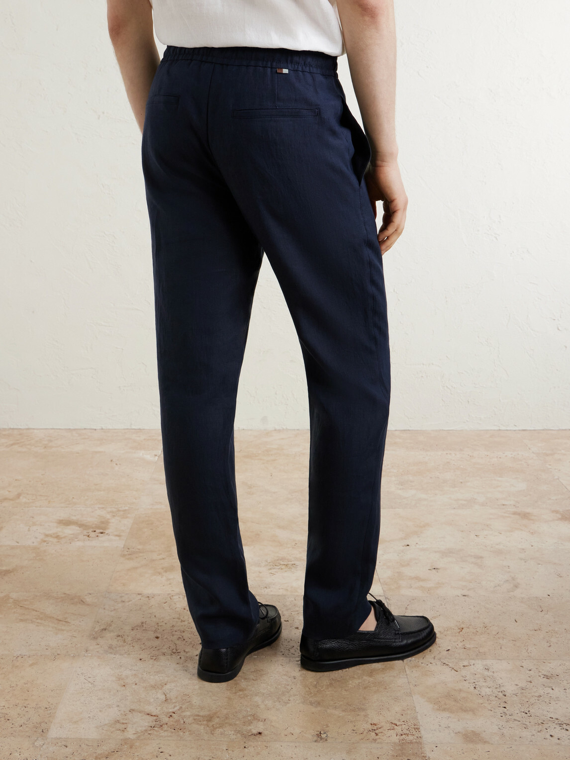 Canali - Straight-Leg Linen Trousers - Blue