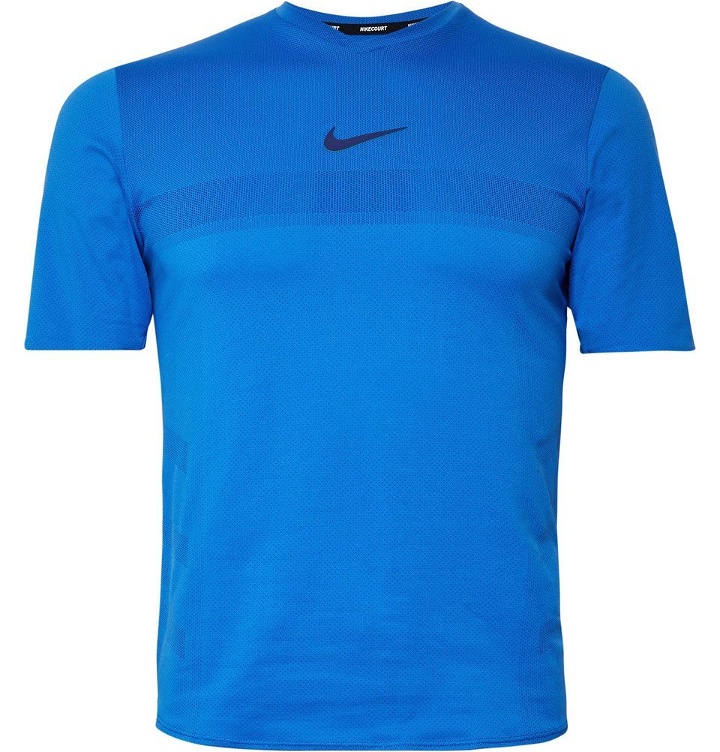 Photo: Nike Tennis - NikeCourt Rafa AeroReact Tennis T-Shirt - Men - Blue