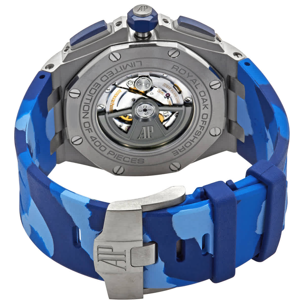 Audemars Piguet Royal Oak Offshore 44mm Camouflage Chronograph Blue Dial Mens Watch 26400SO.OO.A335CA.01