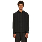 Ziggy Chen Black Vertical Stripe Shirt