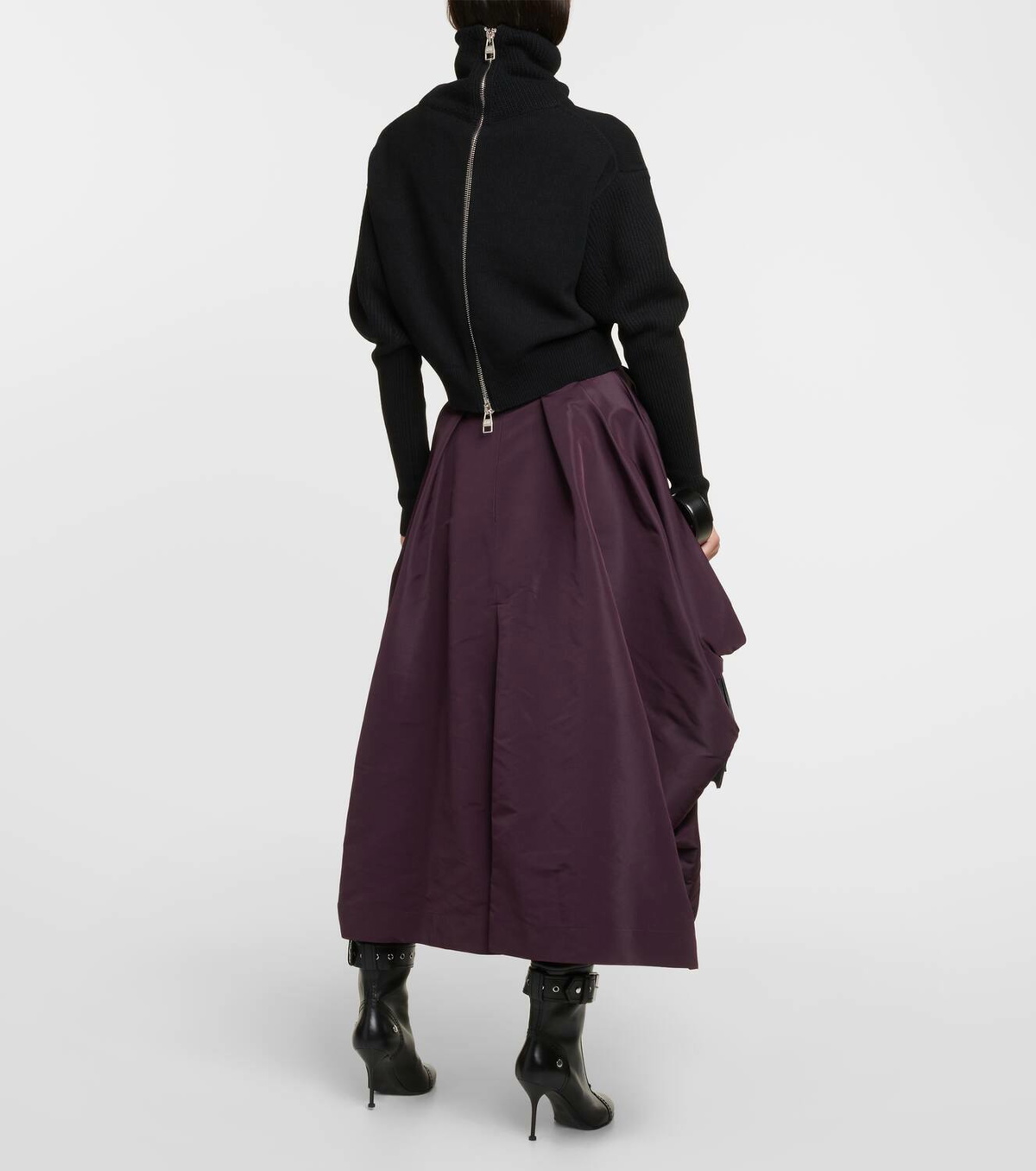 【送料&関税込】Alexander McQueen Violet Cotton Skirt Alexander McQueen Draped faille midi skirt Alexander McQueen